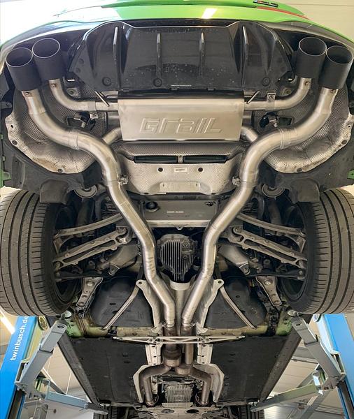 Grail Auspuffanlage BMW F90 M5 3-Zoll Schwarze Endrohre OPF
