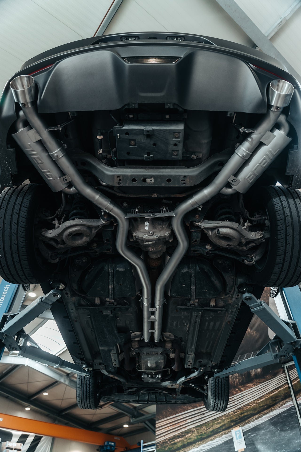 Grail Auspuffanlage Ford Mustang Gen. 6 VFL 5.0 (2-Rohr) - XTREME ohne Endrohre EU Cabrio