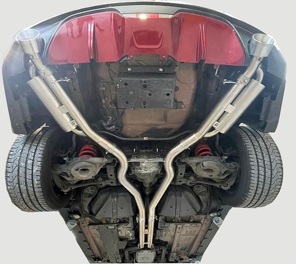 Grail Auspuffanlage Ford Mustang Gen. 6 VFL 2.3L Ecoboost (2-Rohr) Schwarze Endrohre EU Cabrio