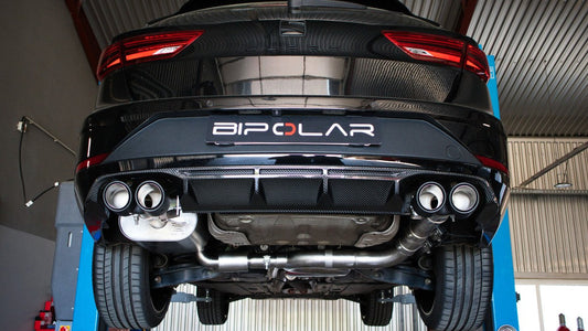 Grail Auspuffanlage Seat Leon Cupra R ST (DNUE) 3-Zoll 4-flutig Carbon Endrohre an Serie