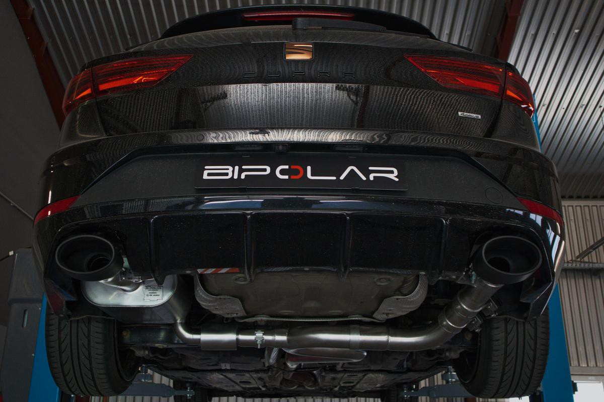 Grail Auspuffanlage Seat Leon Cupra ST 3-Zoll Oval Edelstahl (170x107) Frontantrieb (FWD) DNUC an HJS Montage bei Grail