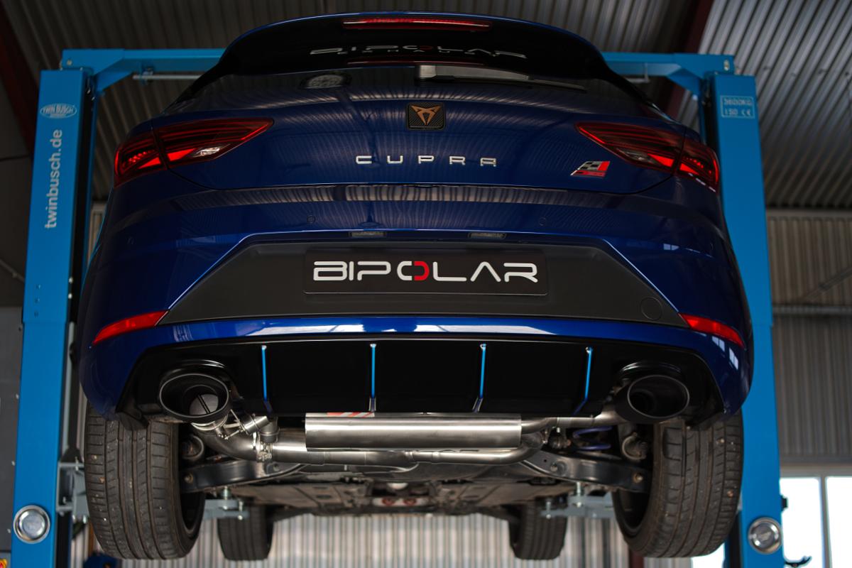 Grail Auspuffanlage Seat Leon Cupra 5F 3.5-Zoll Oval Edelstahl (170x107) an Serie CJXE (265PS) Montage bei Grail