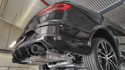 Grail Auspuffanlage Seat Leon Cupra 5F 3.5-Zoll Oval Edelstahl (170x107) an Serie DNUC (290PS OPF) Montage bei Grail