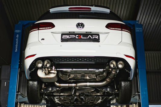 Grail Auspuffanlage Volkswagen Golf 7 R Variant 4-flutig Carbon Endrohre an Serie