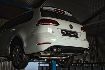 Grail Auspuffanlage Volkswagen Golf 7 R Variant 4-flutig Carbon Endrohre an Serie Montage bei Grail