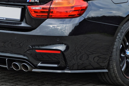 Heckansatz Seitenteile ABS BMW M4, F82/F83 Bj.: 09/2014- Schwarz Glanz