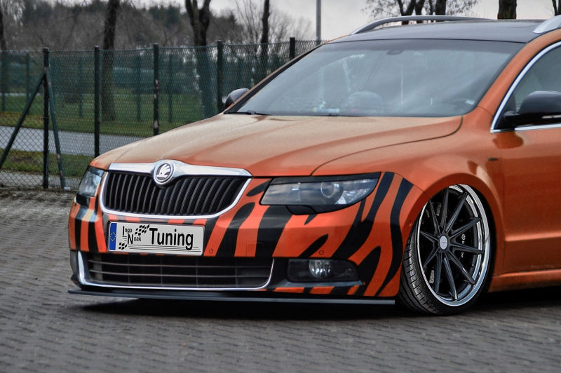 CUP Frontspoilerlippe ABS Skoda Superb 2, 3T Bj.: 2008-2013 Schwarz Matt