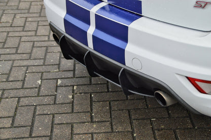 Gefräster Heckansatz Ford Focus ST MK2, DA3, Facelift Schwarz Matt