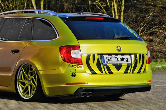 Heckdiffusor Einsatz ABS Skoda Superb 2, 3T Bj.: 2013-2015 Schwarz Matt