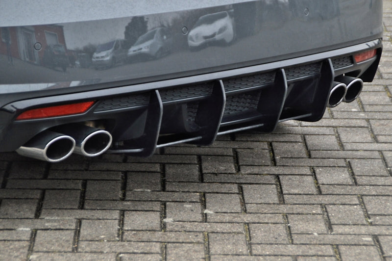 Gefräster Heckansatz Audi S1 (8X) + Sportback ab Bj.2014- Schwarz Matt