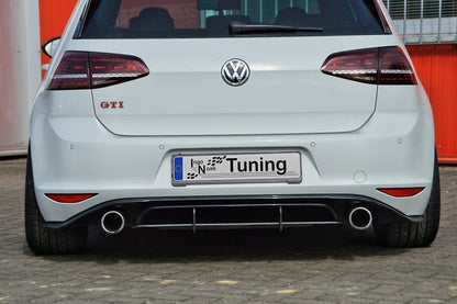Gefräster Heckansatz Volkswagen Golf 7 GTI Clubsport Schwarz Matt