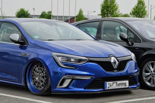 CUP Frontspoilerlippe ABS Renault Megane 4, GT + GT-Line Schwarz Matt