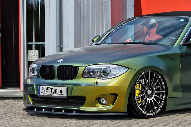 CUP Frontspoilerlippe ABS BMW 1er E82/E88 Bj.: 2011-2013 Schwarz Glanz