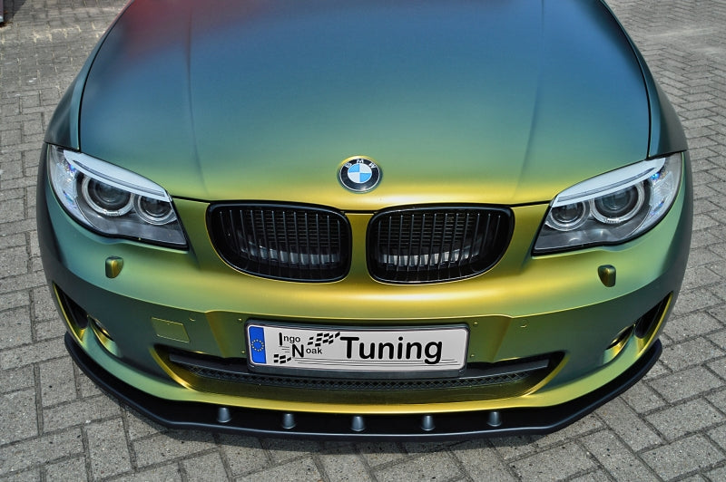 CUP Frontspoilerlippe ABS BMW 1er E82/E88 Bj.: 2011-2013 Schwarz Glanz