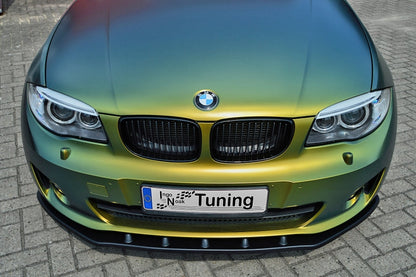 CUP Frontspoilerlippe ABS BMW 1er E82/E88 Bj.: 2011-2013 Schwarz Glanz