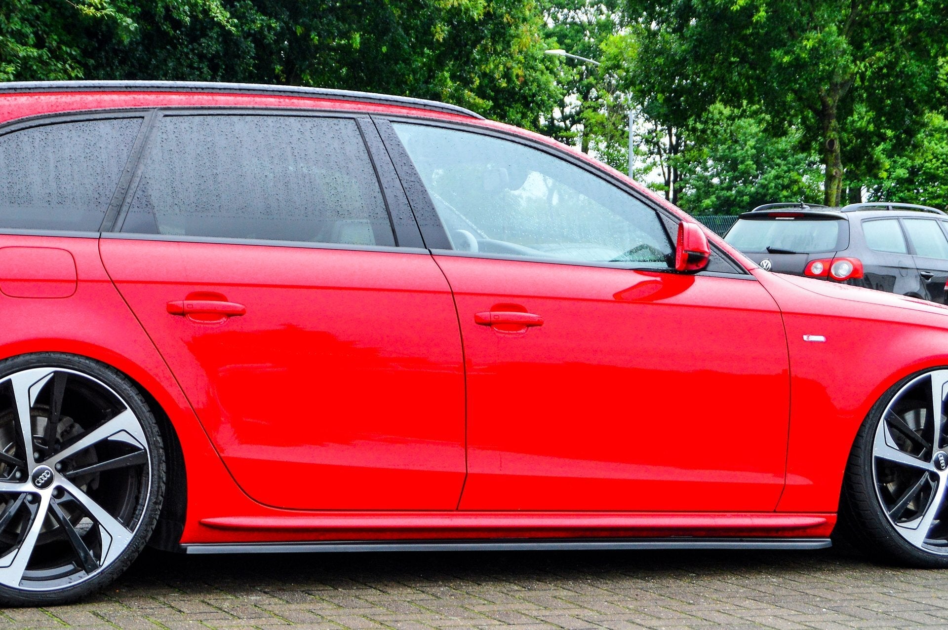 CUP Seitenschwellersatz ABS Audi S4, B8 Bj.:2011-2015 Schwarz Glanz