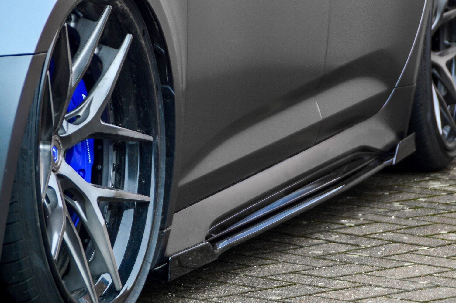 Seitenschwellersatz mit Wing Audi RS7 Typ C8 4K ab Bj.:2019 - Carbon