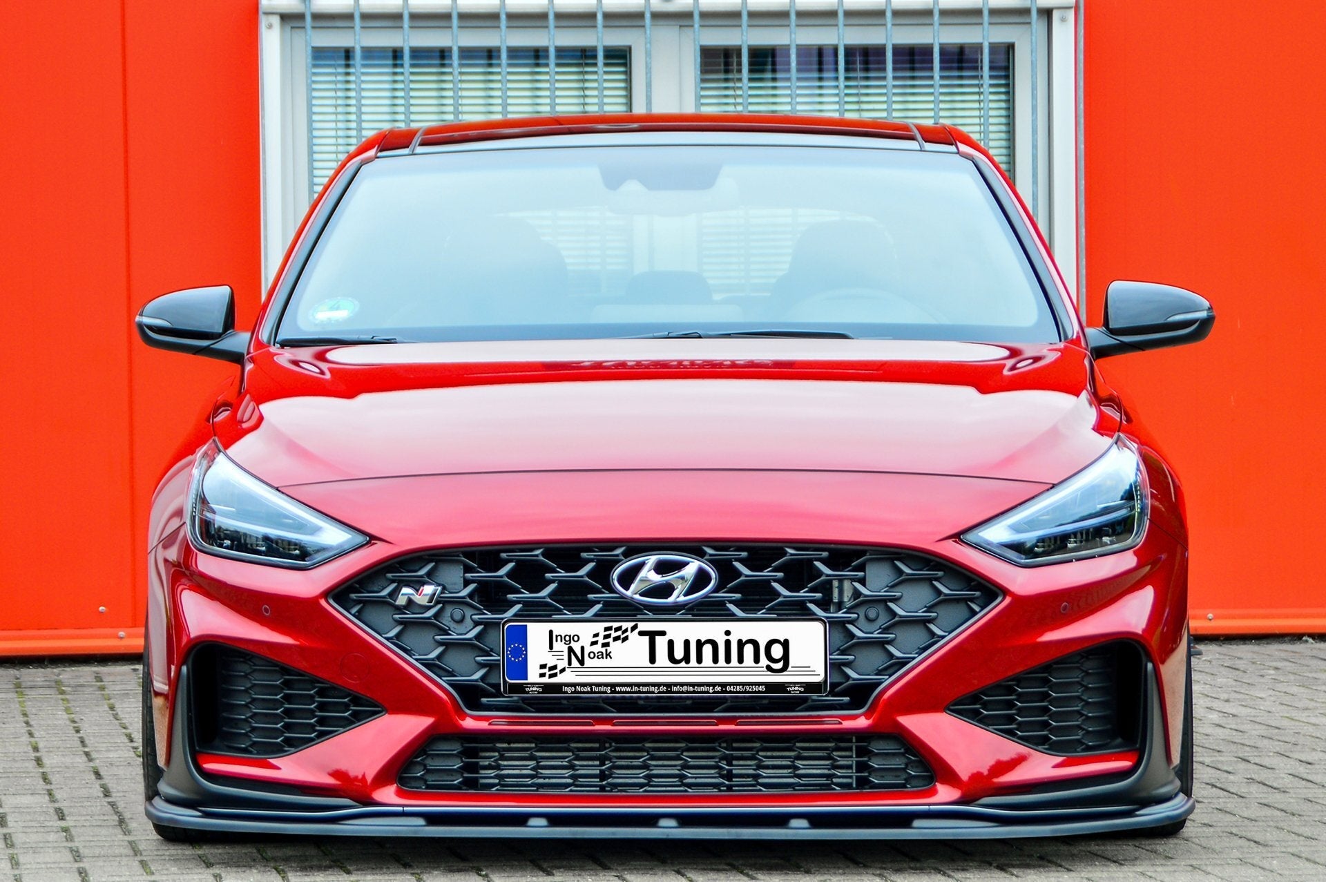 CUP Frontspoilerlippe ABS Hyundai i30 N-Line Schrägheck Schwarz Glanz