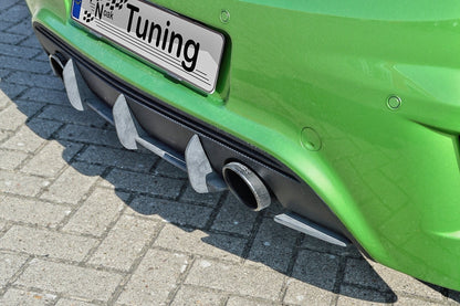 Gefräster Heckansatz Opel Corsa D OPC, Nürburging Edition Schwarz Matt