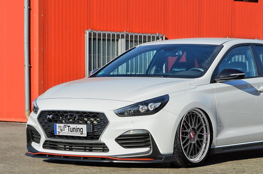 CUP Frontspoilerlippe ABS mit Flaps Hyundai i30 Fastback N Schwarz Matt