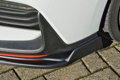 CUP Frontspoilerlippe ABS mit Flaps Hyundai i30 Fastback N Schwarz Glanz