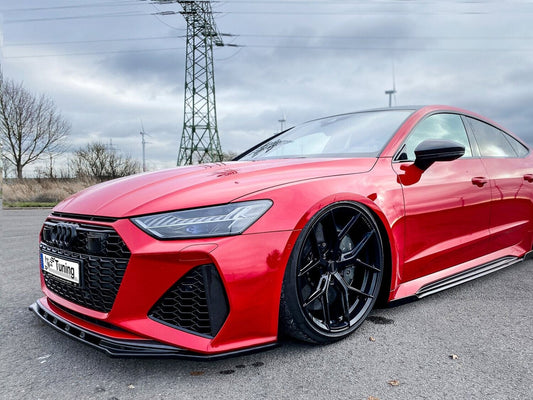 CUP Frontspoilerlippe ABS Audi RS7 Typ C8 4K ab Bj.:2019 - Schwarz Matt