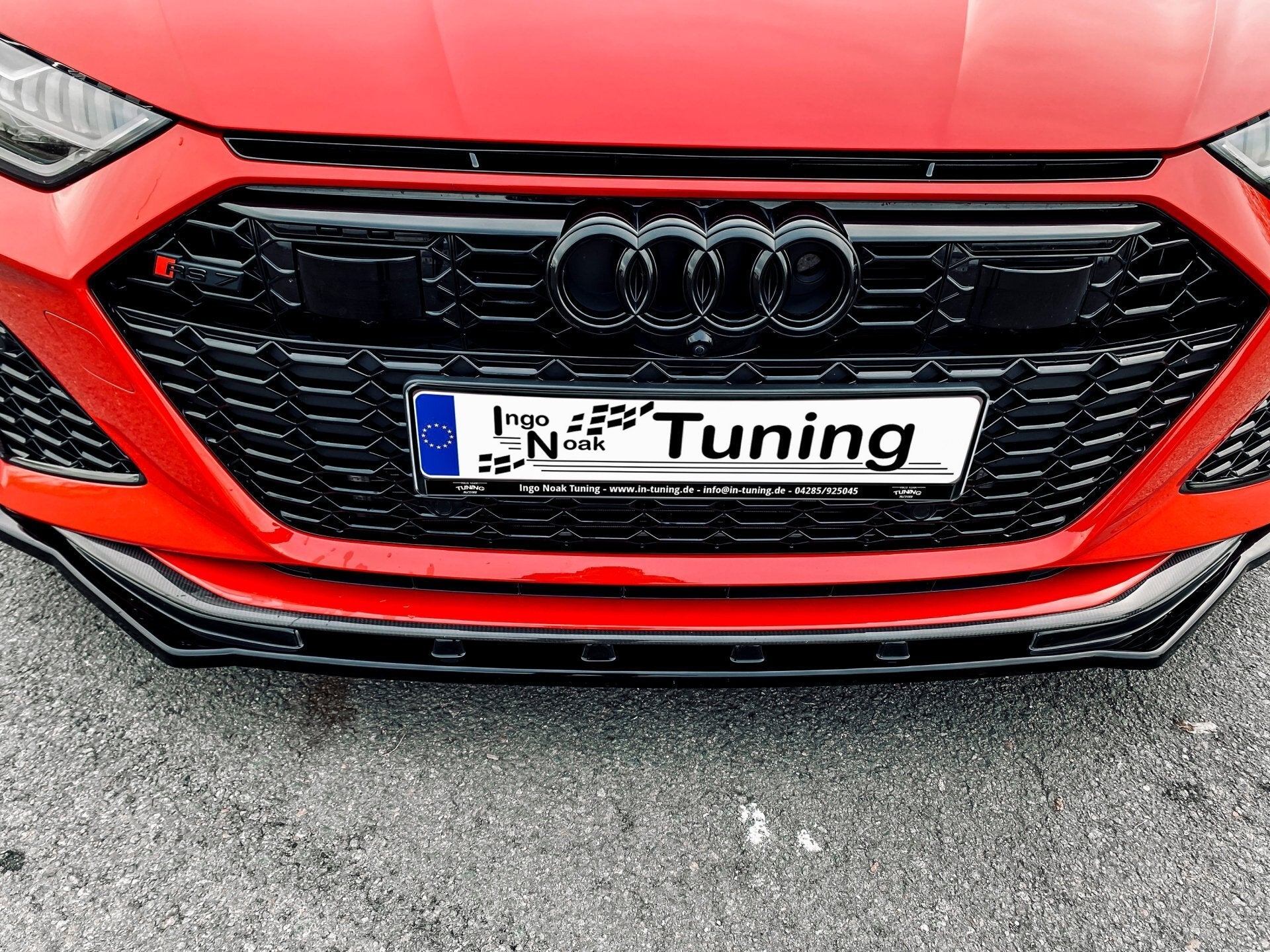 CUP Frontspoilerlippe ABS Audi RS7 Typ C8 4K ab Bj.:2019 - Schwarz Matt