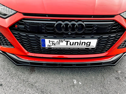 CUP Frontspoilerlippe ABS Audi RS7 Typ C8 4K ab Bj.:2019 - Schwarz Matt