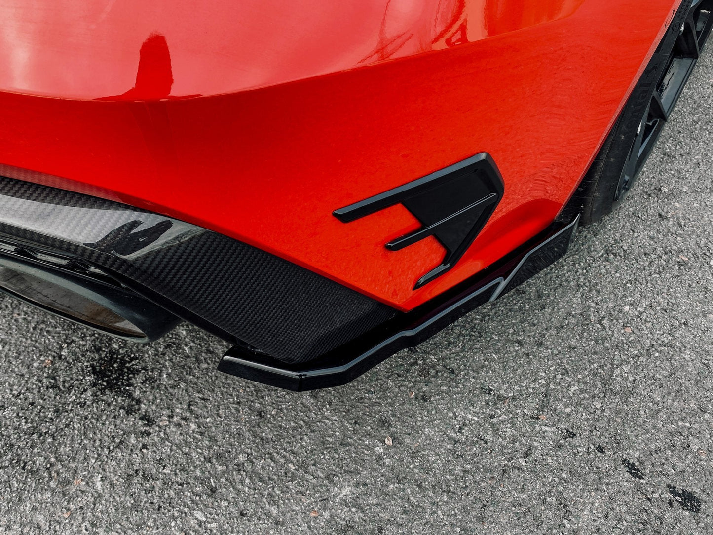 Heckansatz Seitenteile ABS Audi RS7 Typ C8 4K ab Bj.:2019 - Schwarz Matt