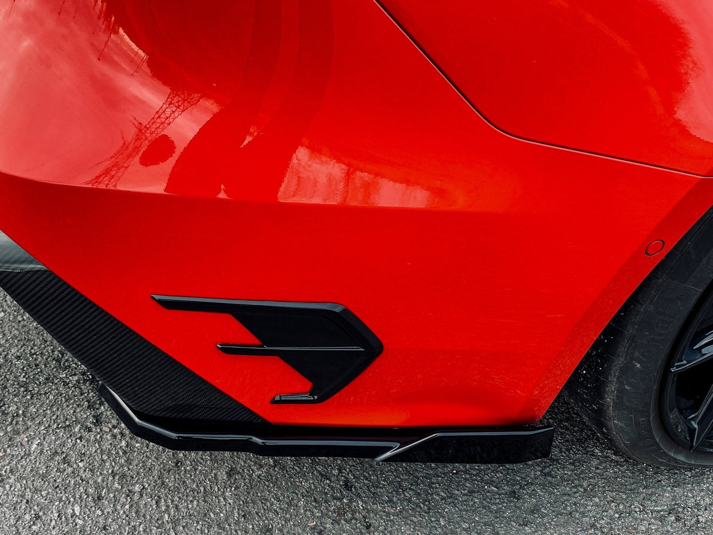 Heckansatz Seitenteile ABS Audi RS7 Typ C8 4K ab Bj.:2019 - Schwarz Matt