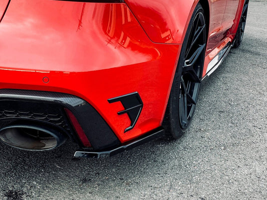 Heckansatz Seitenteile ABS Audi RS7 Typ C8 4K ab Bj.:2019 - Schwarz Matt