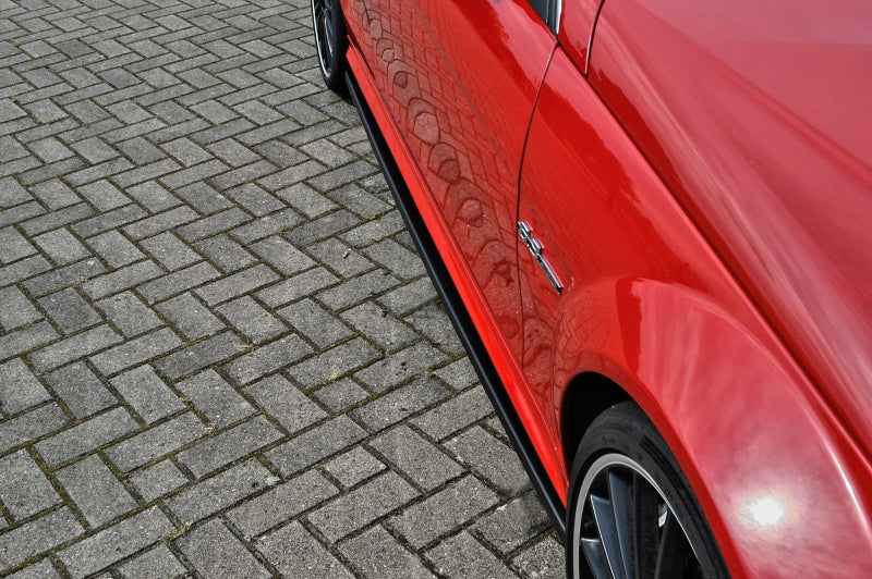 CUP Seitenschweller Mercedes Benz C63 AMG, Typ 204, Coupe Schwarz Glanz