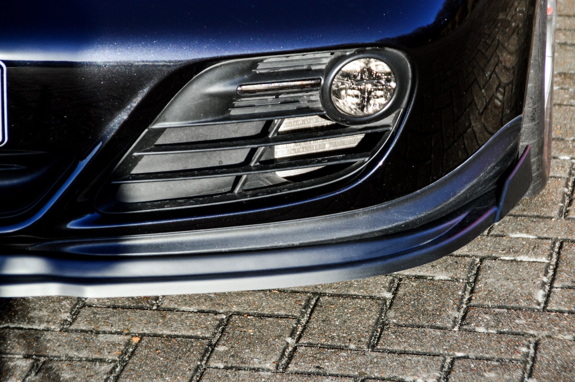 CUP Frontspoilerlippe ABS mit Seitenwing Porsche Cayman 987 Schwarz Matt