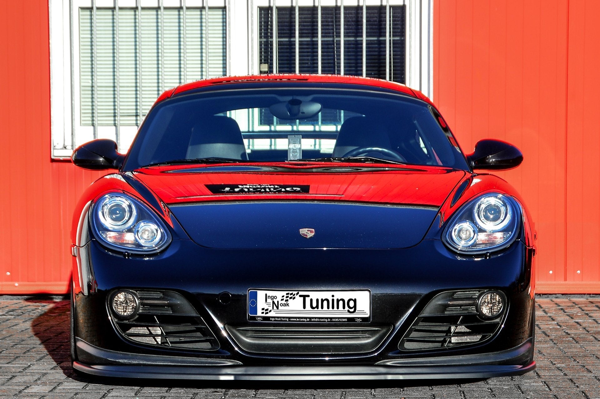 CUP Frontspoilerlippe ABS Porsche Cayman 987 Bj.: 2009-2013 Schwarz Matt