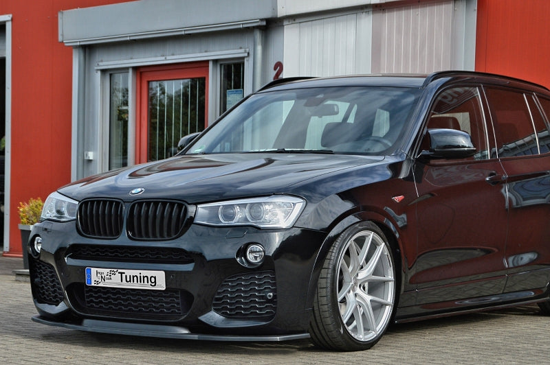 CUP Frontspoilerlippe ABS BMW X4, F26 Bj.: 2014-2018 Schwarz Glanz