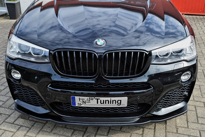CUP Frontspoilerlippe ABS BMW X4, F26 Bj.: 2014-2018 Schwarz Glanz