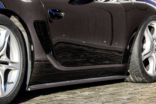 CUP Seitenschwellersatz ABS Porsche Cayman 987 Bj.: 2009-2013 Schwarz Glanz