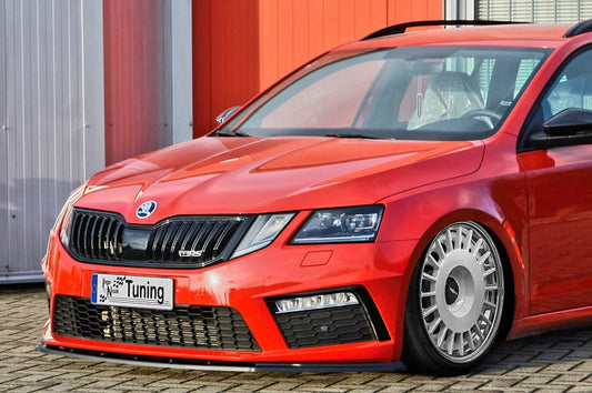 CUP Frontspoilerlippe ABS Skoda Octavia RS 5E ab Bj.: 2016- Schwarz Matt