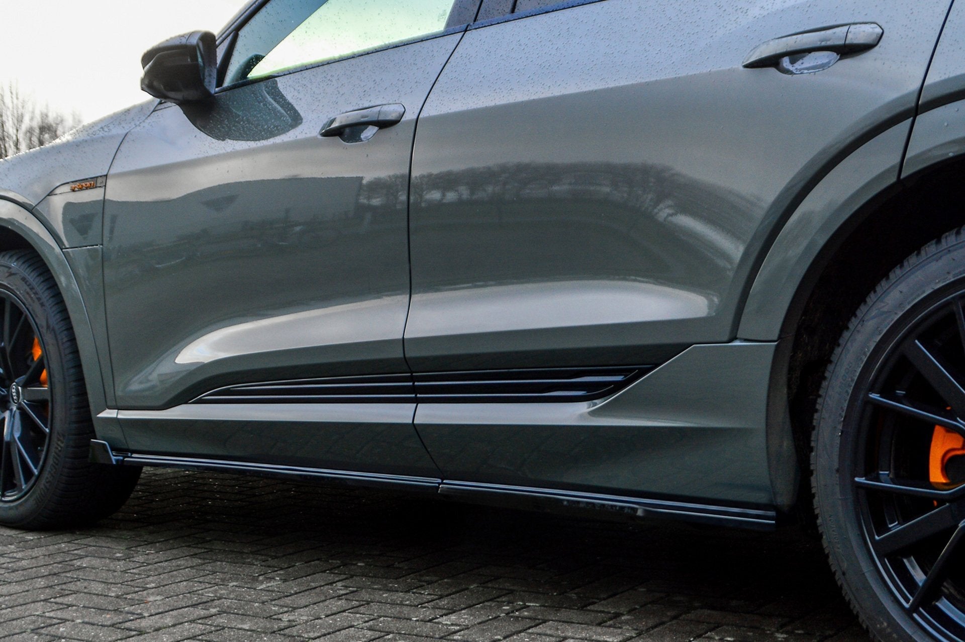 Seitenschwellersatz mit Wing Audi e-tron Quattro Sportback Schwarz Glanz