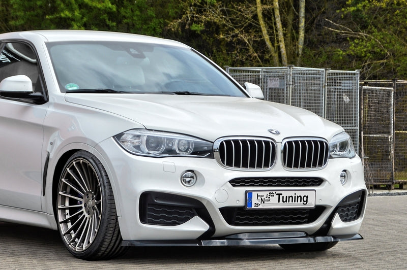 CUP Frontspoilerlippe ABS BMW X6, F16 Bj.: 2014- Schwarz Glanz