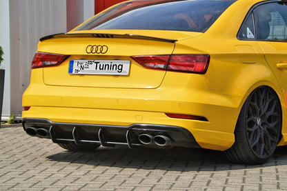 Gefräster Heckansatz Audi A3, 8V, S-Line + S3, Limousine Ab Bj.: 2016 - Carbon