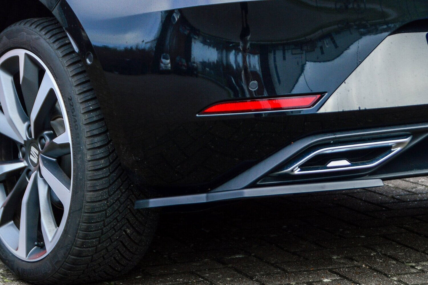 Heckansatz Seitenteile ABS Seat Leon 4 ( KL) ab Bj.: 2020- Schwarz Matt