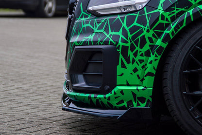 CUP Frontspoilerlippe ABS mit Seitenwing Audi Q2 GA, MK1 Schwarz Glanz