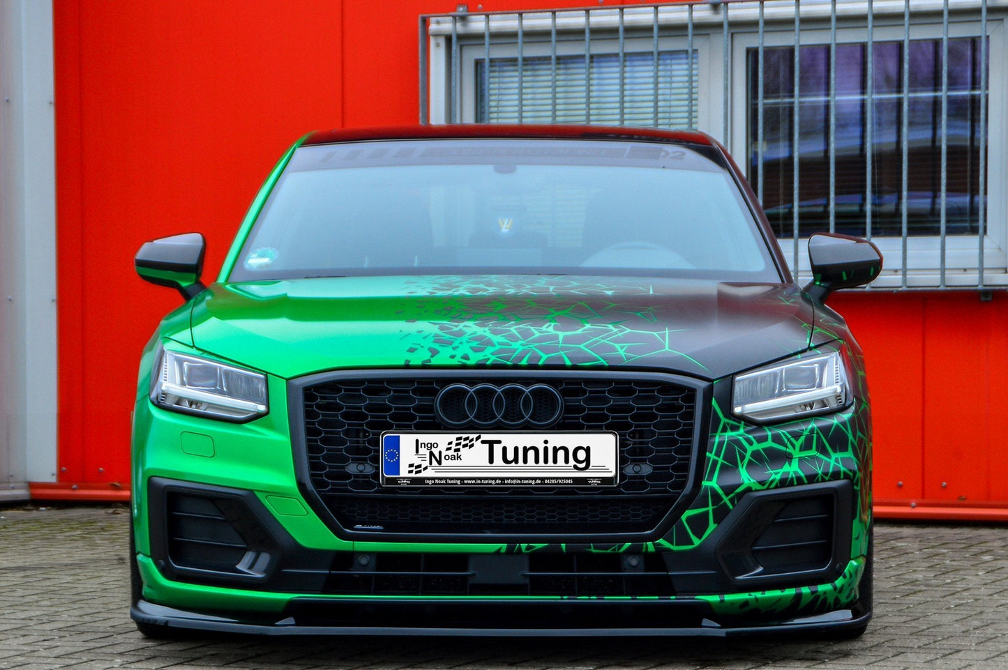 CUP Frontspoilerlippe ABS Audi Q2 GA, MK1 Bj.: 2016-2020 Schwarz Matt