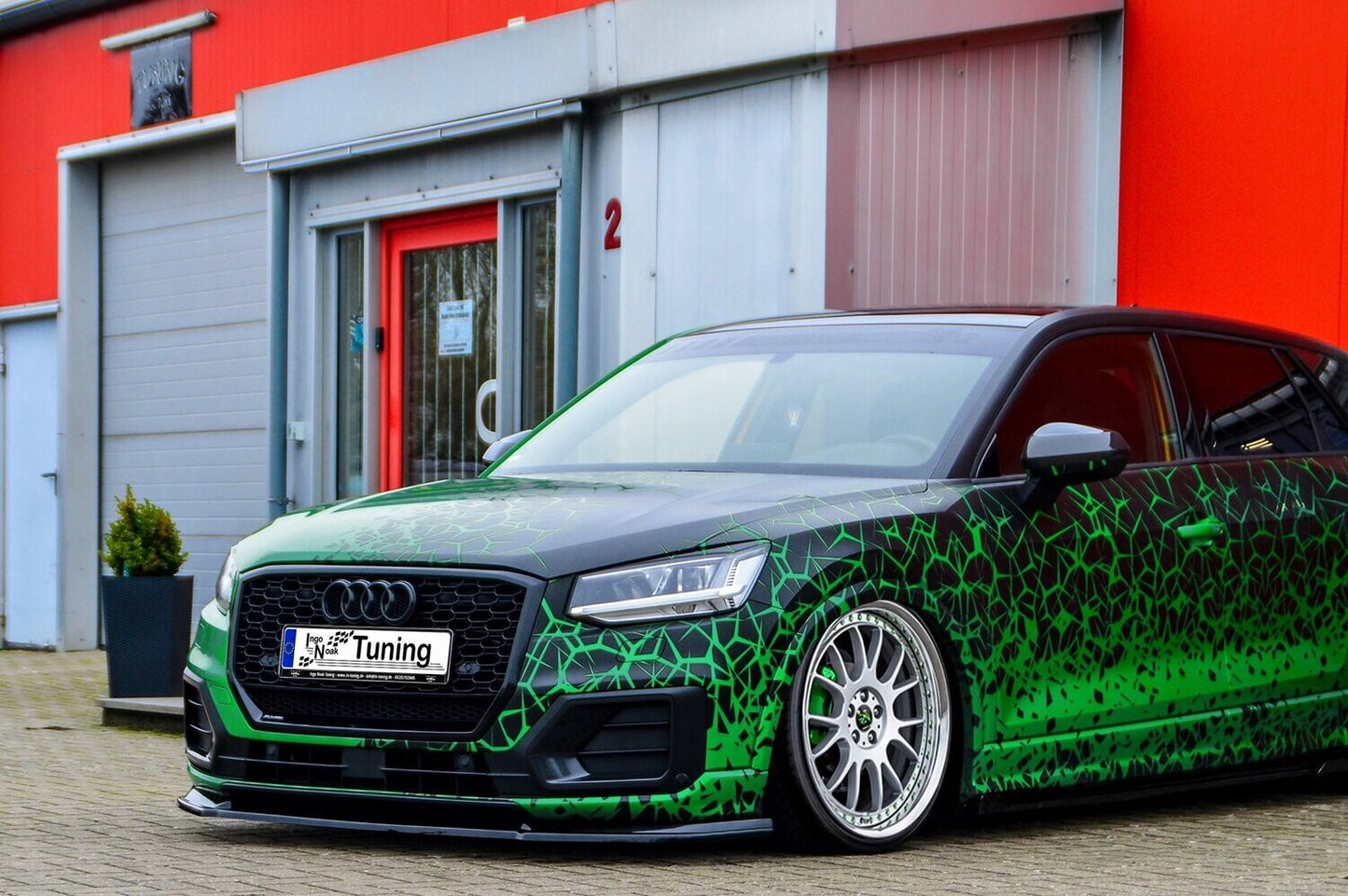 CUP Frontspoilerlippe ABS Audi Q2 GA, MK1 Bj.: 2016-2020 Schwarz Matt