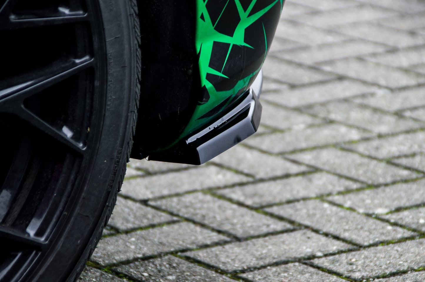 Heckansatz Seitenteile ABS Audi Q2 GA, MK1 Bj.: 2016-2020 Schwarz Glanz