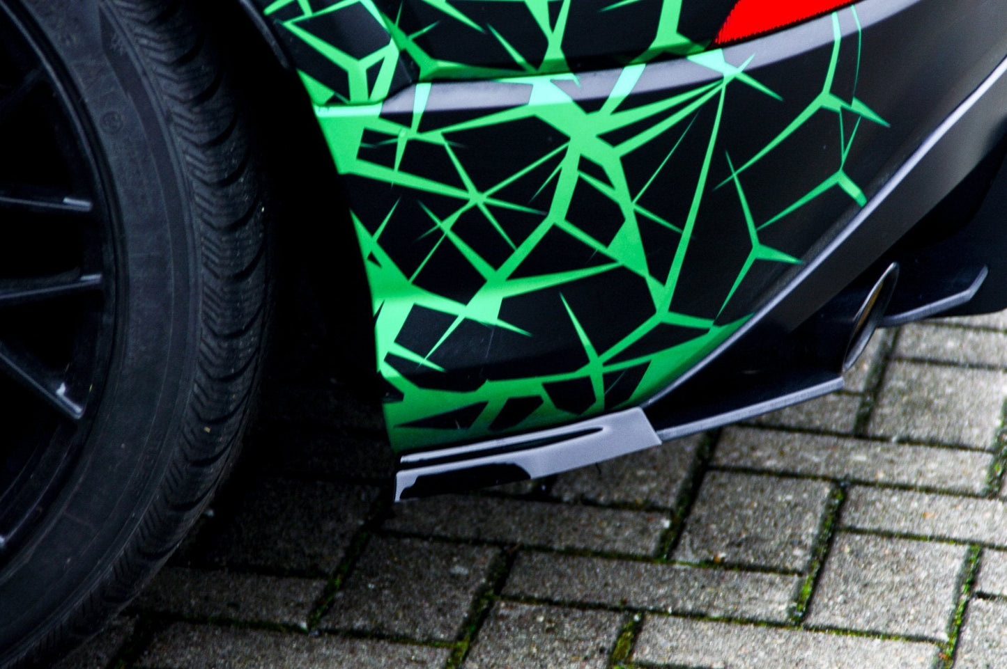 Heckansatz Seitenteile ABS Audi Q2 GA, MK1 Bj.: 2016-2020 Schwarz Matt