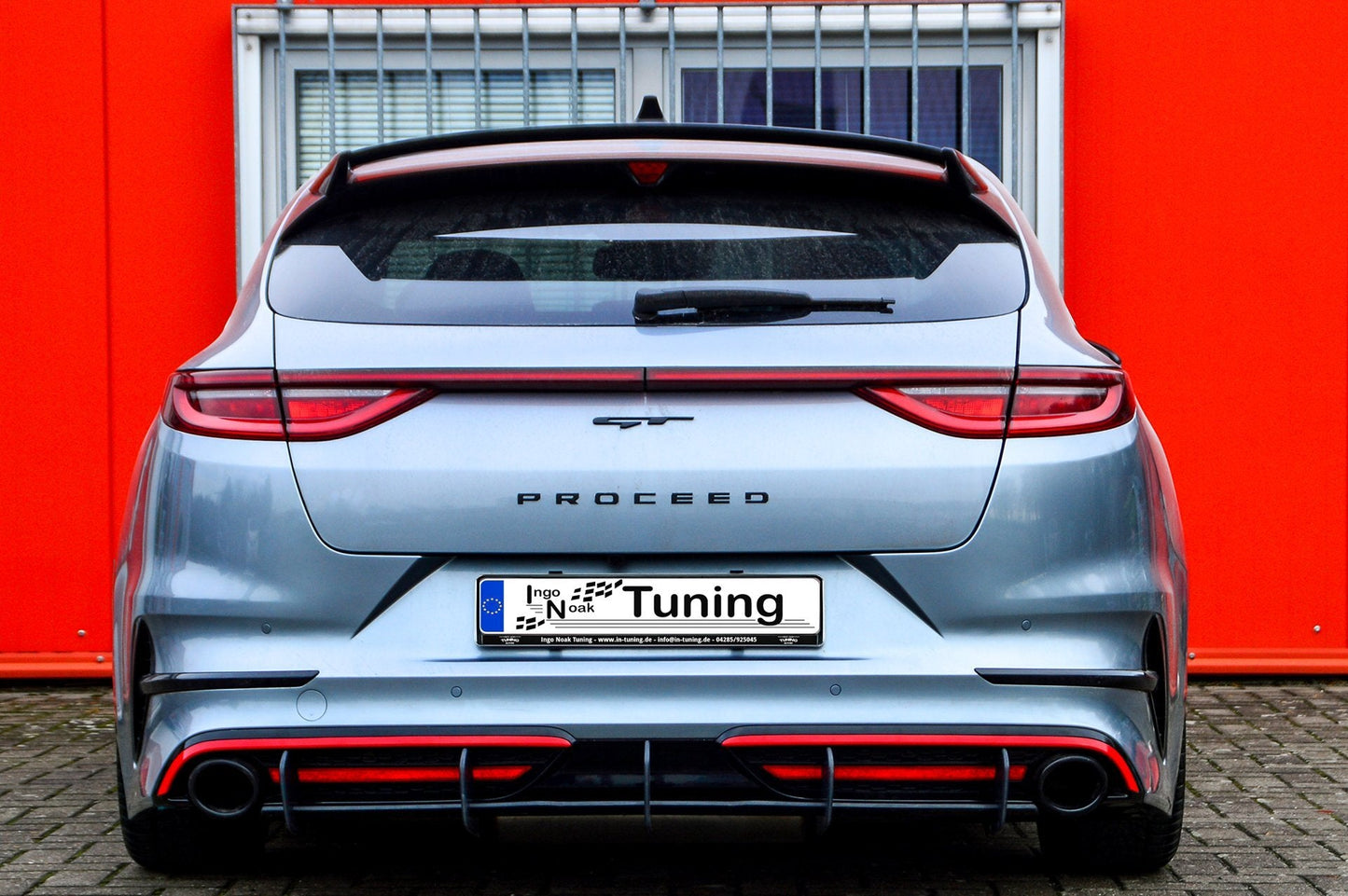 Gefräster Heckansatz Kia Pro Ceed GT Facelift ab Bj.:2021- Schwarz Matt