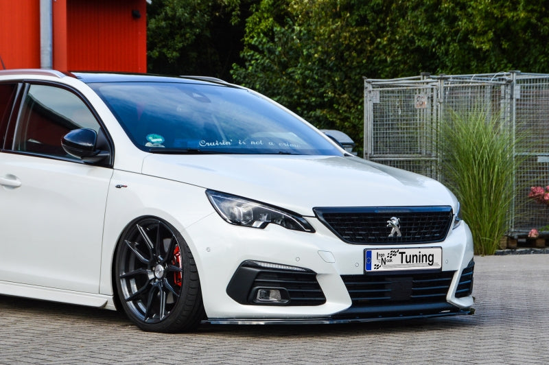 CUP Frontspoilerlippe ABS Peugeot 308II GT, GTI, GT-Line Schwarz Matt