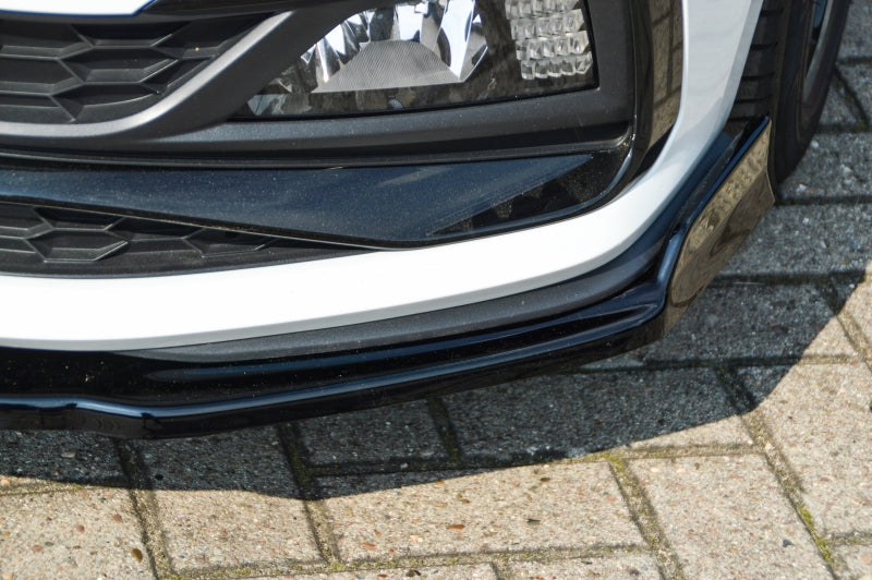 CUP Frontspoilerlippe ABS Volkswagen Polo 6 GTI 2G (AW) Schwarz Glanz